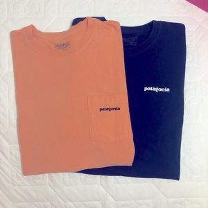 2 Patagonia regular fit tshirts size M, never worn